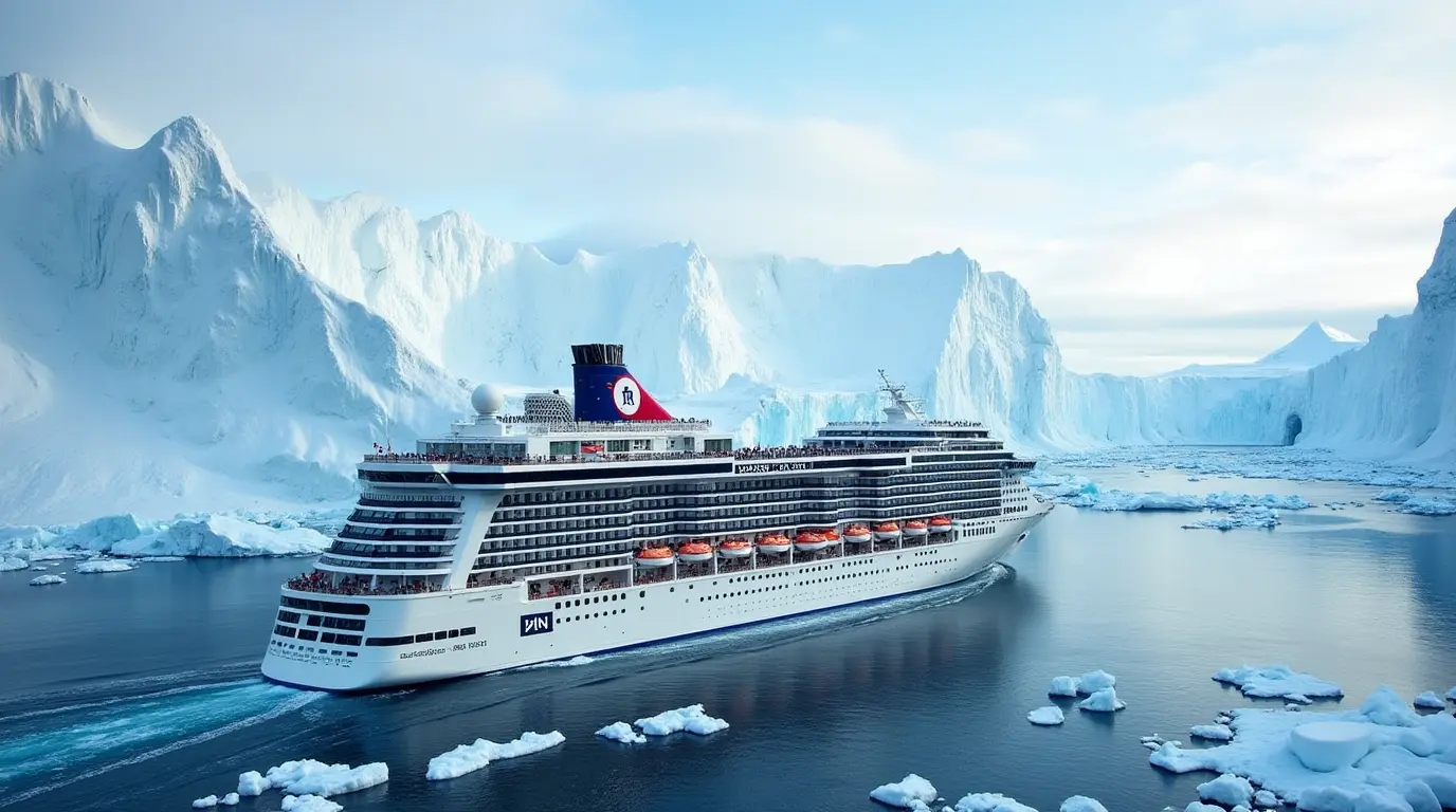 Luxury Cruise Ship in Antarctica